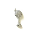 CZ Paved Cup Pendant Bracelet Charms for Jewelry Making