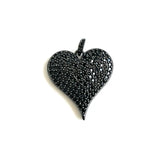 Heart Charm Pendant Cubic Zirconia Plated for Jewelry Bracelets Necklaces