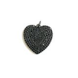 5pcs CZ Paved Heart Charms Plated Pendant for DIY Jewelry