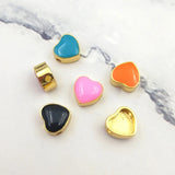 Colorful Heart Shape Copper Beads Jewelry Making DIY Supplies