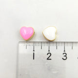 Colorful Heart Shape Copper Beads Jewelry Making DIY Supplies
