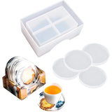 5pcs Square Coaster Storage Box Silicone Mold