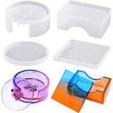 5pcs Square Coaster Storage Box Silicone Mold