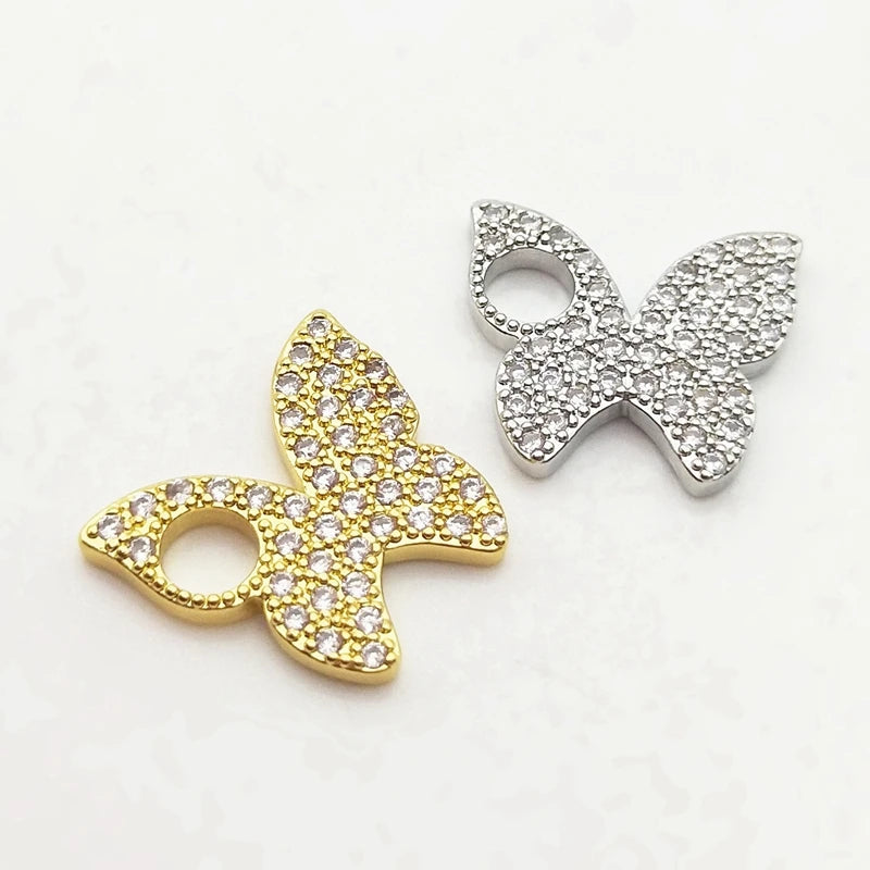 5pcs Silver Plated Butterfly Pendant Charms DIY Jewelry