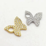 5pcs Silver Plated Butterfly Pendant Charms DIY Jewelry