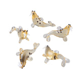 5pcs Dolphin Lampwork Pendants for Jewelry Making DIY