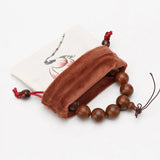 5pcs Double Layer Velvet Gift Bags Plum Lotus Design Jewelry Pouch