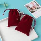 5pcs Drawstring Velvet Bag Jewelry Makeup Wedding Packaging Gift Bag