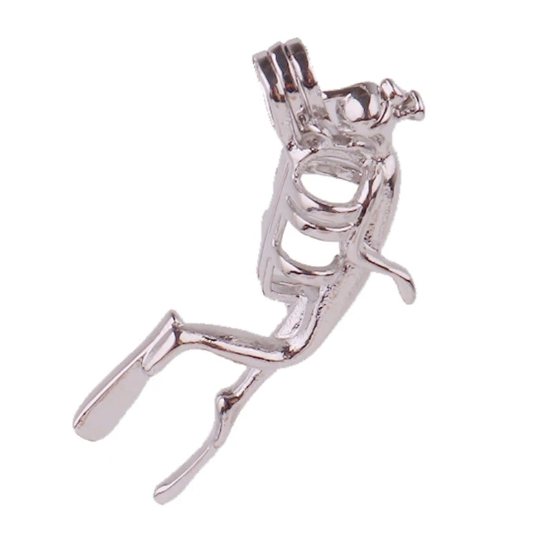 5pcs Pearl Cage Pendant Locket for Essential Oils