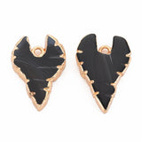 5pcs Mixed Dyed Natural Agate Heart Pendants for DIY Jewelry Making
