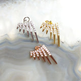 Angel Wing Pendant Necklace Micro CZ Pave Rose Plated High Jewelry