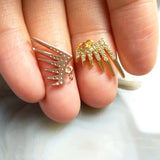Angel Wing Pendant Necklace Micro CZ Pave Rose Plated High Jewelry