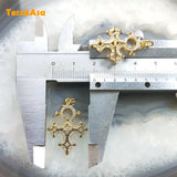 5pcs Micro CZ Cross Pendant Charms for Women DIY Earrings Necklace