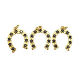5pcs Plated Horeshoe Pendant for Women Micropave CZ