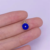 5pcs Brass Plated Metal Round Eye Charms 8x11mm DIY Jewelry