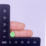5pcs Brass Plated Metal Round Eye Charms 8x11mm DIY Jewelry