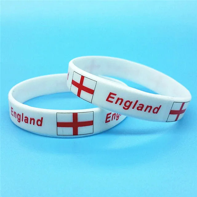 5pcs England Flag Bracelet Men Women Motivational Silicone Wrist Bands