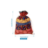 5pcs Ethnic Style Reusable Cloth Drawstring Bags Mixed Wedding Party Gift Sachet