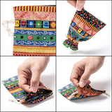 5pcs Ethnic Style Reusable Cloth Drawstring Bags Mixed Wedding Party Gift Sachet
