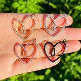 Heart Charm Pendant for Women Cubic Zirconia Jewelry