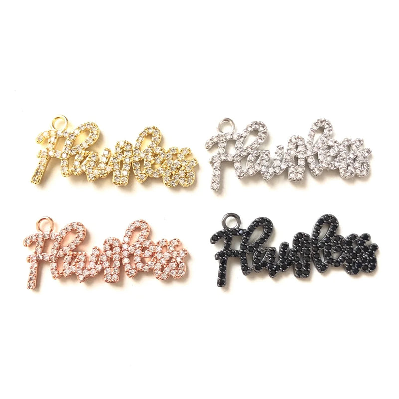 5pcs FLAWLESS Word Charm for Bracelet Necklace Pendant