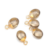 5pcs Faceted Rose Quartz Labradorite Pendant 8x13mm
