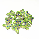 5pcs Cloisonne Butterfly Beads DIY Jewelry Making Charms Earrings Necklace