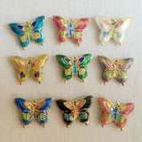 5pcs Cloisonne Butterfly Beads DIY Jewelry Making Charms Earrings Necklace