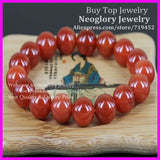 5pcs Carnelian Bracelet Mens Stretch Red Stone Beads Bracelet