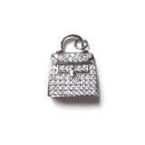 5pcs Clear Crystal Purse Bag Charms for Women Bracelet Girl Necklaces