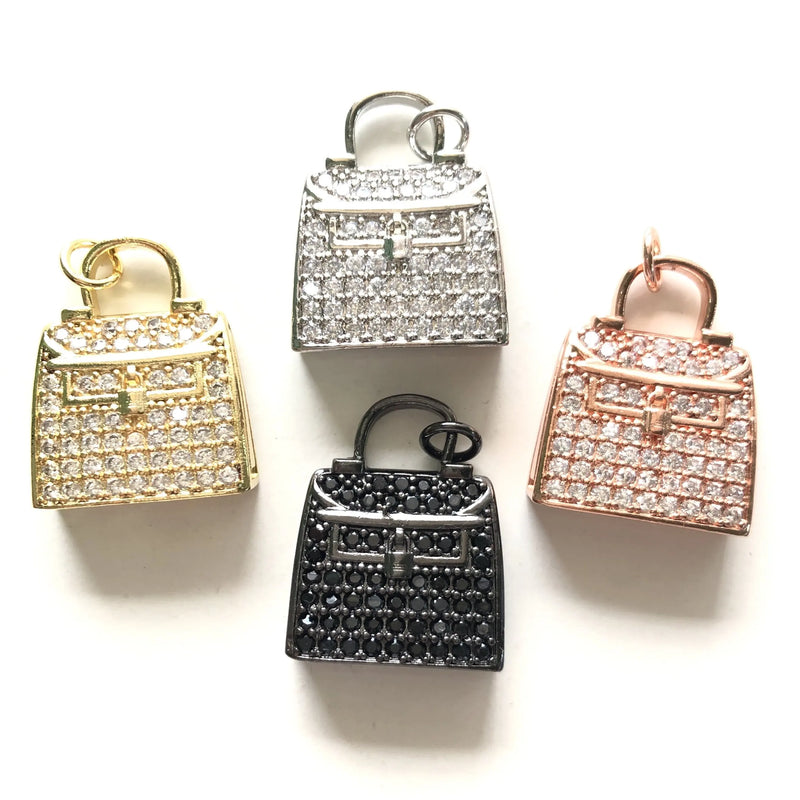 5pcs Clear Crystal Purse Bag Charms for Women Bracelet Girl Necklaces