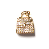 5pcs Clear Crystal Purse Bag Charms for Women Bracelet Girl Necklaces