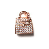 5pcs Clear Crystal Purse Bag Charms for Women Bracelet Girl Necklaces