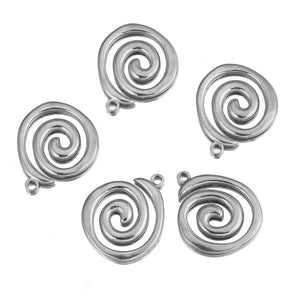 5pcs Stainless Steel Thread Charms Connectors Jewelry Accessories