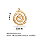 5pcs Stainless Steel Thread Charms Connectors Jewelry Accessories