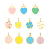 5pcs Star Enamel Charms for DIY Jewelry Making