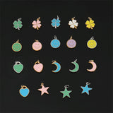 5pcs Stainless Steel Star Enamel Charms for DIY Jewelry Making