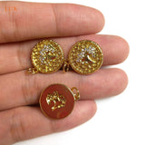 5pcs CZ Horse Pendant Brass Charms Men Women Necklace Party