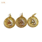 5pcs CZ Horse Pendant Brass Charms Men Women Necklace Party