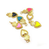 5pcs Heart Radish Pendant Tiny Jewelry for Women Girls Necklace DIY Finding
