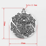 5pcs Turtle Amulet Charms Pendant For Earring Necklace Making 39*35mm