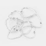 5pcs Silver Hollow Heart Charm Pendant for DIY Jewelry Making