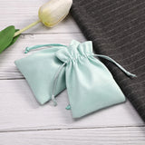 5pcs Flannel Jewelry Organizer Gift Bags Drawstring Pouches 7x9cm