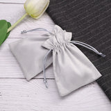 5pcs Flannel Jewelry Organizer Gift Bags Drawstring Pouches 7x9cm