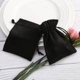 5pcs Flannel Jewelry Organizer Gift Bags Drawstring Pouches 7x9cm