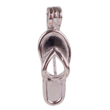 5pcs Flip Flop Shoes Beads Pearl Cage Pendant Locket