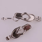 5pcs Flip Flop Shoes Beads Pearl Cage Pendant Locket