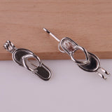 5pcs Flip Flop Shoes Beads Pearl Cage Pendant Locket