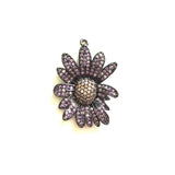 5pcs Flower Charm for Women Bracelet Making Colorful Dainty Pretty Pendant