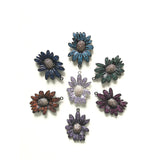 5pcs Flower Charm for Women Bracelet Making Colorful Dainty Pretty Pendant
